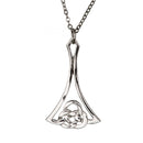 Kells Pendant handcrafted from lead-free pewter in Scotland, featuring stainless steel chain, measuring 3/4" by 1 1/4".