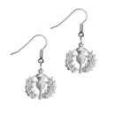 Small Thistle Earrings made from lead-free pewter, featuring a delicate Scottish thistle design.