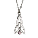 Celtic Fuchsia Pendant handmade in Scotland from lead-free pewter, showcasing intricate Celtic design.