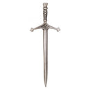 Detailed view of the Bruce Kilt Pin featuring intricate design by Art Pewter, ideal for kilt accessories.