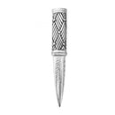 Regimental Kilt Pin handcrafted in Scotland, showcasing a beautiful cast pewter design styled like a Regimental Sgian Dubh, measuring approximately 95mm by 15mm.