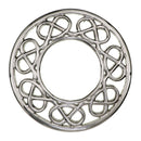 Stroma Celtic Brooch featuring a unique plaid design, perfect accessory for kilt outfits.