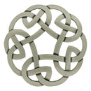 Close-up of the Celtic Interlace Plaid Brooch highlighting the detailed craftsmanship of the cast pewter and its elegant polished finish.