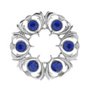 The Dancers Thistle Plaid Brooch displayed on a model, demonstrating its stylish appeal and perfect for any occasion.