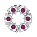 Close-up view of the Dancers Thistle Plaid Brooch highlighting its stunning craftsmanship and design.