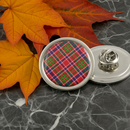 Round Tartan Pin Badge