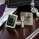 Farquharson Modern Tartan Cufflinks - Choose Your Shape