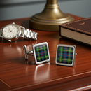 Farquharson Modern Tartan Cufflinks - Choose Your Shape