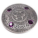 Inverurie 4 Stone Pewter Plaid Brooch