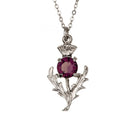 Scottish Thistle Pendant handcrafted by Art Pewter, made in Scotland, featuring intricate thistle design, perfect for jewelry lovers.