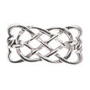 Celtic Hearts Brooch featuring intricate interlocking heart design, made of pewter, size 1.4 inches by 0.75 inches.