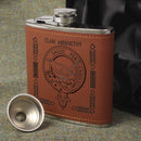 Abernethy Clan Crest PU Leather Covered Hip Flask