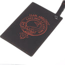 Arbuthnot Clan Crest Engraved PU Leather Luggage Tag showcasing a stylish design in durable PU leather, perfect for travelers wanting a personalized touch on their luggage.