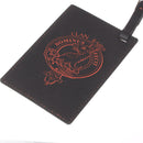 Baird Clan Crest Engraved PU Leather Luggage Tag showcasing a stylish design perfect for identifying your luggage while traveling.
