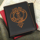 Bell Clan Crest Leather Passport Cover