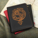 Buchan Clan Crest Leather Passport Cover