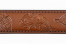Thistle Embossed Leather Kilt Belt