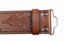 Thistle Embossed Leather Kilt Belt