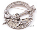 Fighting Stags Penannular Plaid Brooch