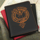 Crawford Clan Crest Leather Passport Cover