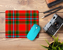 Drummond of Perth Tartan Mouse Pad showcasing its luxurious design and smooth surface for optimal mouse control.