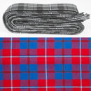 Wool Strip Ribbon in Galloway Red Modern Tartan, perfect for weddings or any occasion, featuring fine weight tartan design for versatile use.