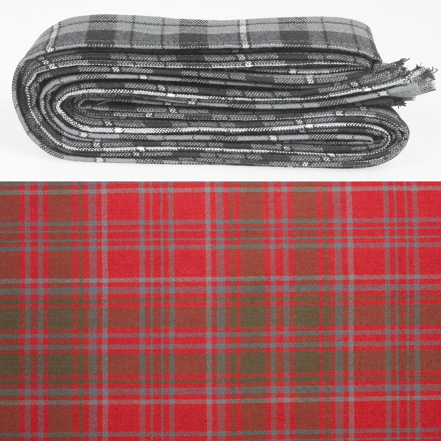 Grant Weathered Tartan Wool Ribbon