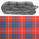 Wool Strip Ribbon in Hamilton Red Ancient Tartan - 5 Strips, Choose your Width