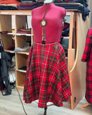 Full Lined Tartan Circle Skirt in Hay Modern