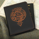 Hume Clan Crest Leather Passport Cover