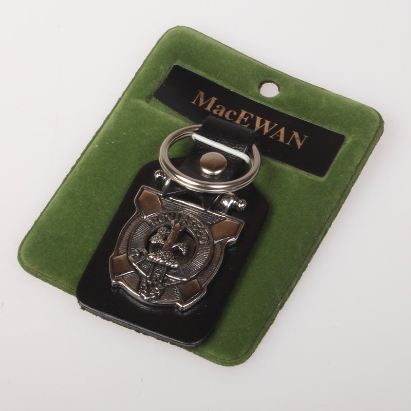 MacEwan Clan Crest Pewter Key Fob