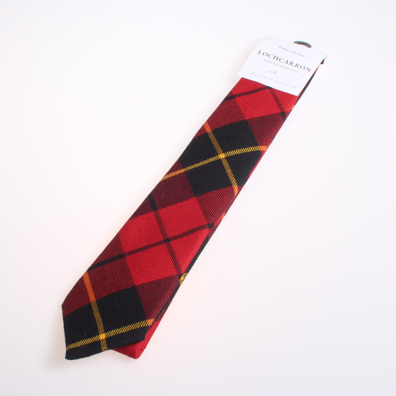 Luxury Pure Wool Tie in Wallace Modern Tartan