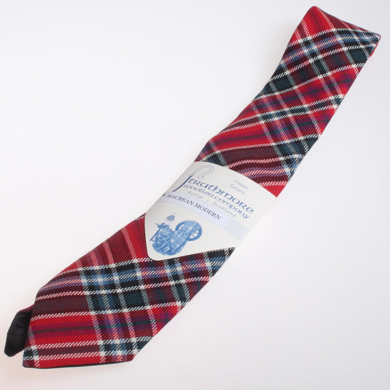 Pure Wool Tie in MacBean Modern Tartan, Reduced to Clear