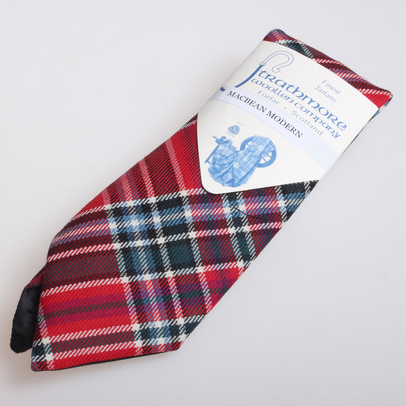 Pure Wool Tie in MacBean Modern Tartan, Reduced to Clear