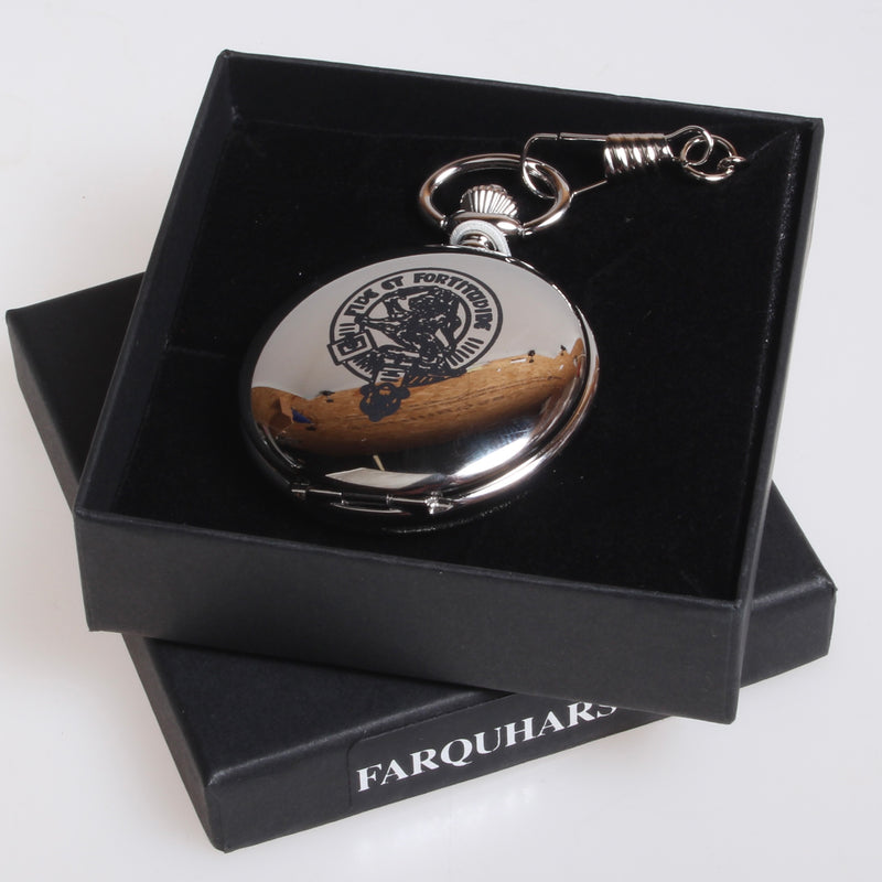 Farquharson Clan Crest Engraved Pocket Watch