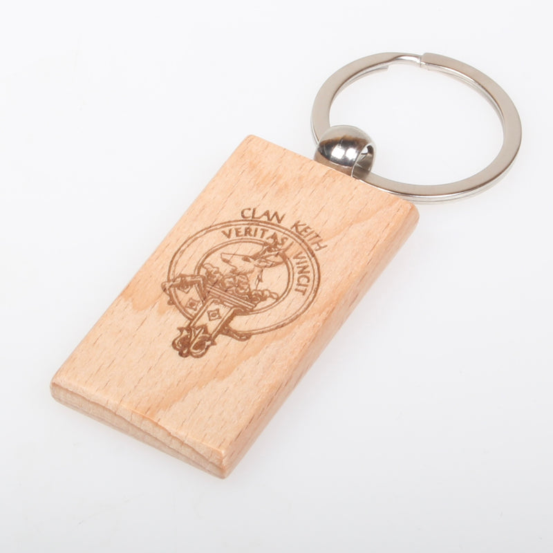 Keith Clan Crest Wooden Keyring