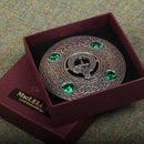 MacLellan Clan Crest Pewter Plaid Brooch