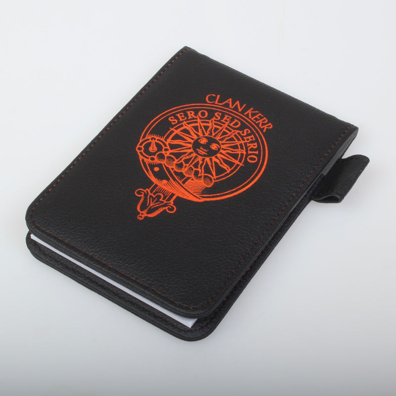 Kerr Clan Crest Engraved Leather Small Notebook