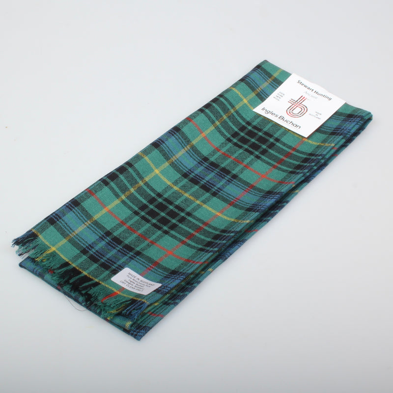 Wool Scarf in Stewart Hunting Ancient Tartan.