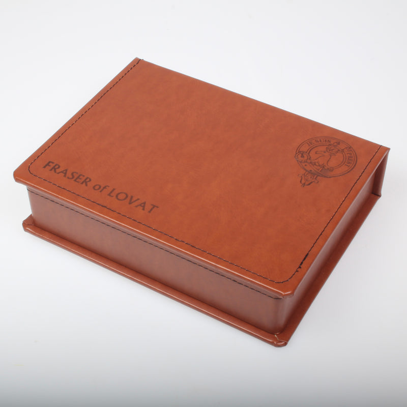 Fraser of Lovat Clan Crest Hip Flask Gift Set - Boxed
