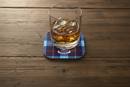 McKerral Clan Crest and Tartan Wooden Coaster 4 Pack