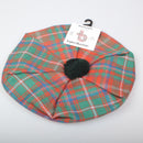 Unisex Wool Tam in MacDougal Ancient Tartan, a stylish and warm wool hat perfect for cold weather, showcasing its classic tartan design.