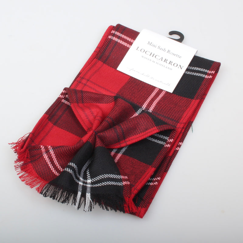 Luxury Wool Tartan Mini Sash in Ramsay Red Modern Tartan