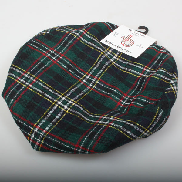 Pure Wool Golf Cap in Scott Green Ancient Tartan display picture 2