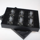 Clan Crest Dram Glass Set of 6 with Stuart of Bute Crest