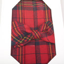 Elegant Cummerbund and Wing Collar Bow Tie Set In Leslie Red Modern Tartan, ideal for adding sophistication to your formal attire.