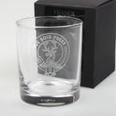 Clan Crest Whisky Glass with Fraser of Lovat Crest