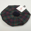 Blair Modern Wool Tartan Tam in lightweight worsted wool, showcasing a classic tartan pattern for stylish warmth and versatility.