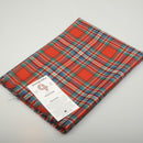 MacFarlane Red Ancient Wool Stole featuring luxurious 100% pure new wool, measuring 27"x72" with a stylish fringe, perfect for adding Scottish elegance to any outfit.