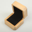 Close-up of the MacLeod Clan Crest Wooden Ring Box highlighting the high-quality natural wood construction and intricate engraving.